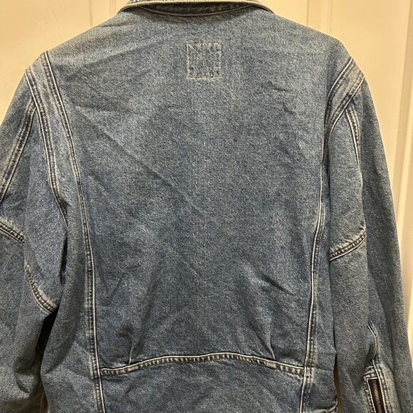 Men's Made in USA; Harley Davidson “Biker Blues” Jean Bomber Jacket- Size 2 XL - Picture 3 of 16
